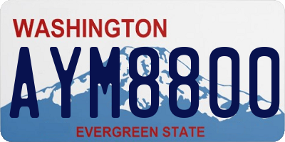 WA license plate AYM8800