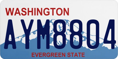 WA license plate AYM8804