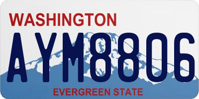 WA license plate AYM8806