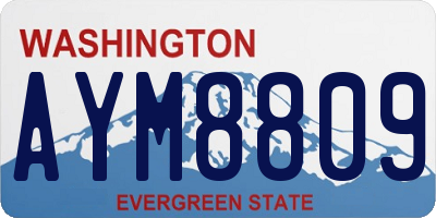 WA license plate AYM8809