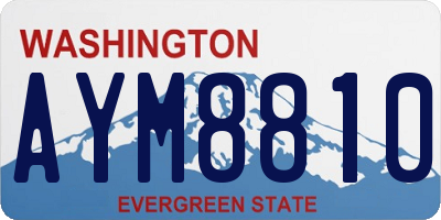 WA license plate AYM8810