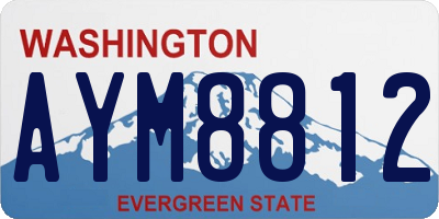 WA license plate AYM8812