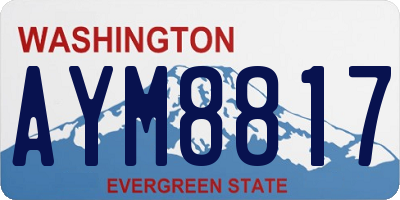 WA license plate AYM8817