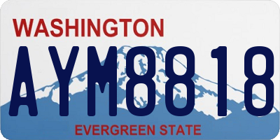 WA license plate AYM8818