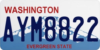 WA license plate AYM8822