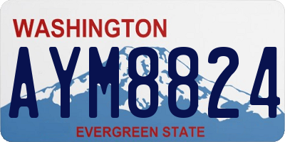 WA license plate AYM8824