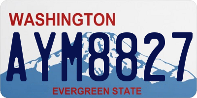 WA license plate AYM8827