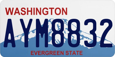 WA license plate AYM8832