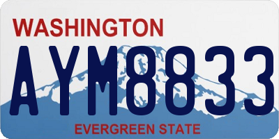 WA license plate AYM8833