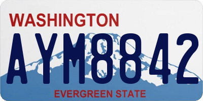 WA license plate AYM8842