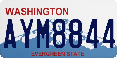 WA license plate AYM8844