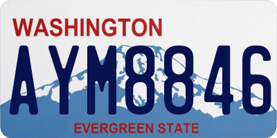 WA license plate AYM8846