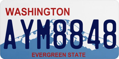 WA license plate AYM8848