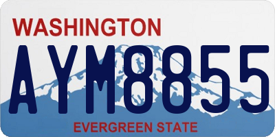 WA license plate AYM8855