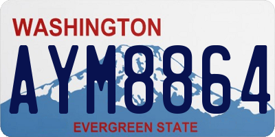 WA license plate AYM8864