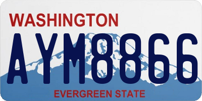 WA license plate AYM8866
