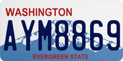 WA license plate AYM8869