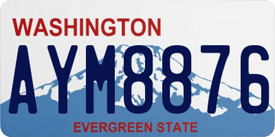 WA license plate AYM8876