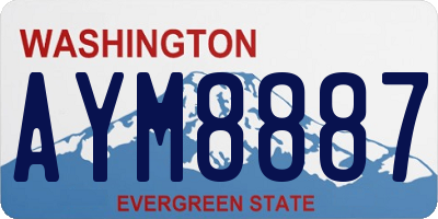 WA license plate AYM8887