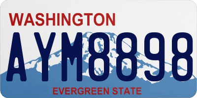 WA license plate AYM8898