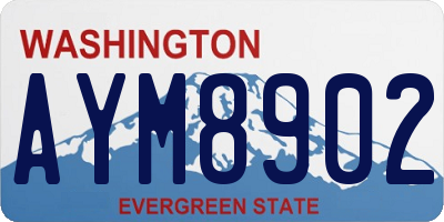 WA license plate AYM8902