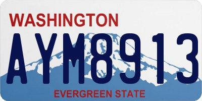 WA license plate AYM8913