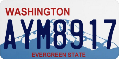 WA license plate AYM8917