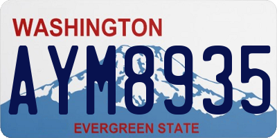 WA license plate AYM8935