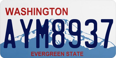 WA license plate AYM8937