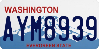 WA license plate AYM8939