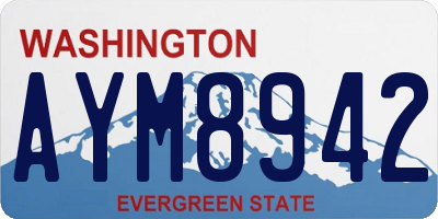 WA license plate AYM8942