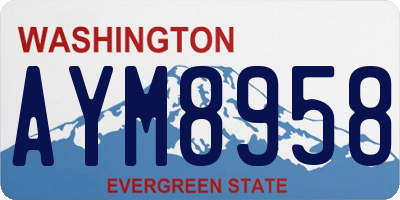 WA license plate AYM8958