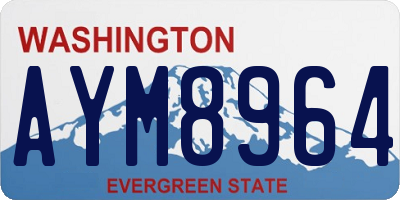 WA license plate AYM8964