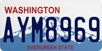 WA license plate AYM8969