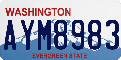 WA license plate AYM8983