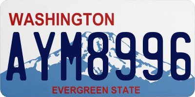 WA license plate AYM8996