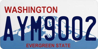 WA license plate AYM9002