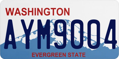 WA license plate AYM9004