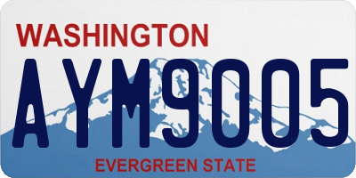 WA license plate AYM9005