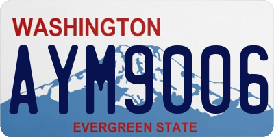 WA license plate AYM9006