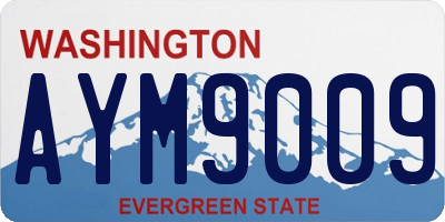 WA license plate AYM9009