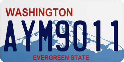 WA license plate AYM9011
