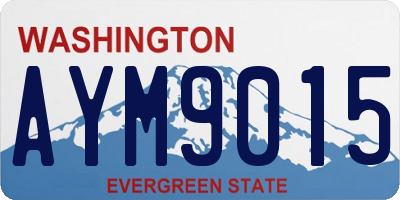 WA license plate AYM9015