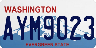 WA license plate AYM9023