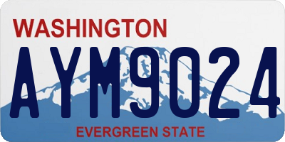 WA license plate AYM9024