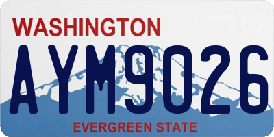 WA license plate AYM9026