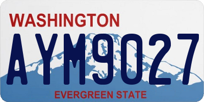 WA license plate AYM9027