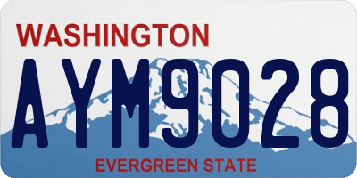 WA license plate AYM9028