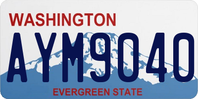 WA license plate AYM9040