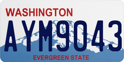 WA license plate AYM9043
